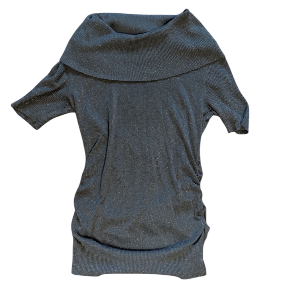 Sofia by Sofia Vergara Dark Gray Sparkly Tunic Top Women's XL